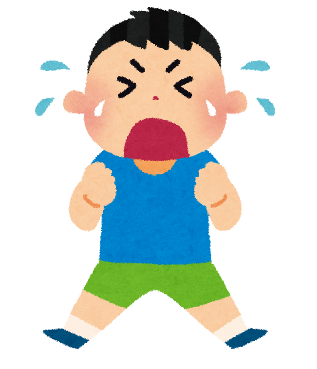 泣いている男の子